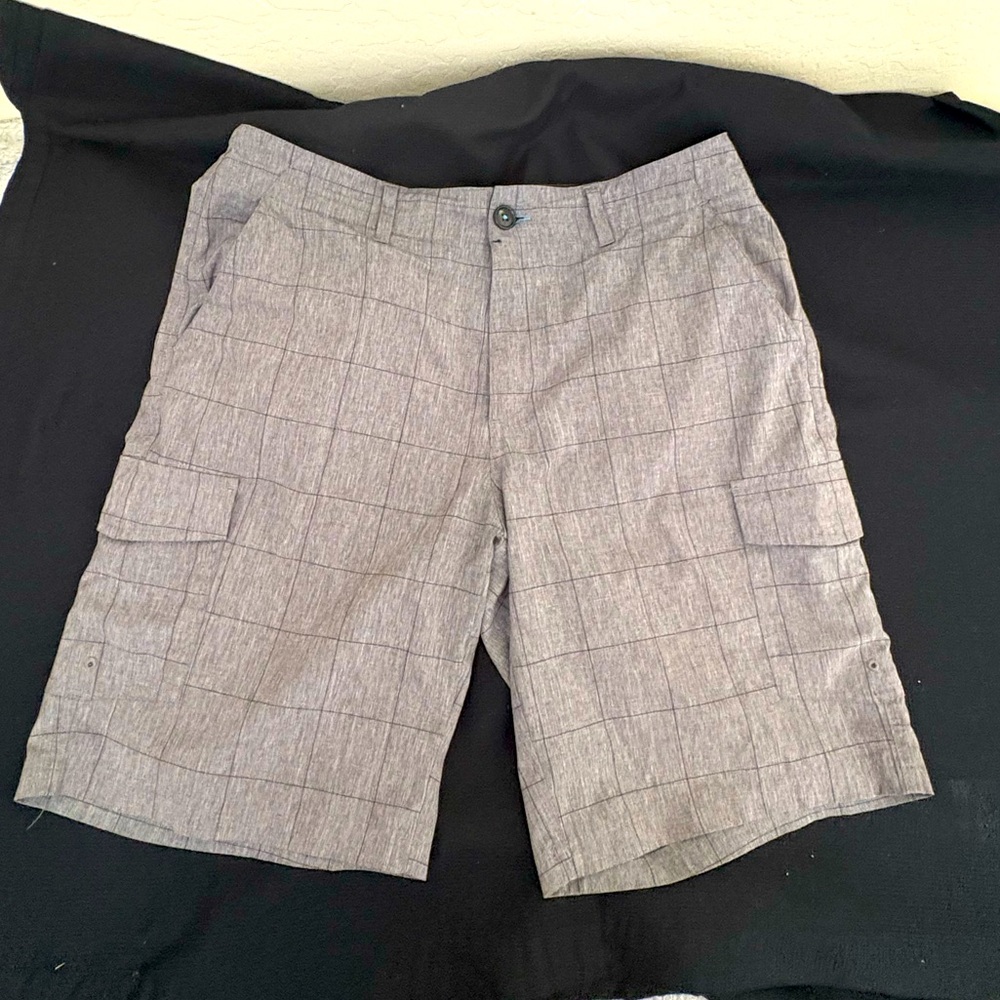 Arizona Jean Company Men's Tan Plaid Cargo Shorts 32